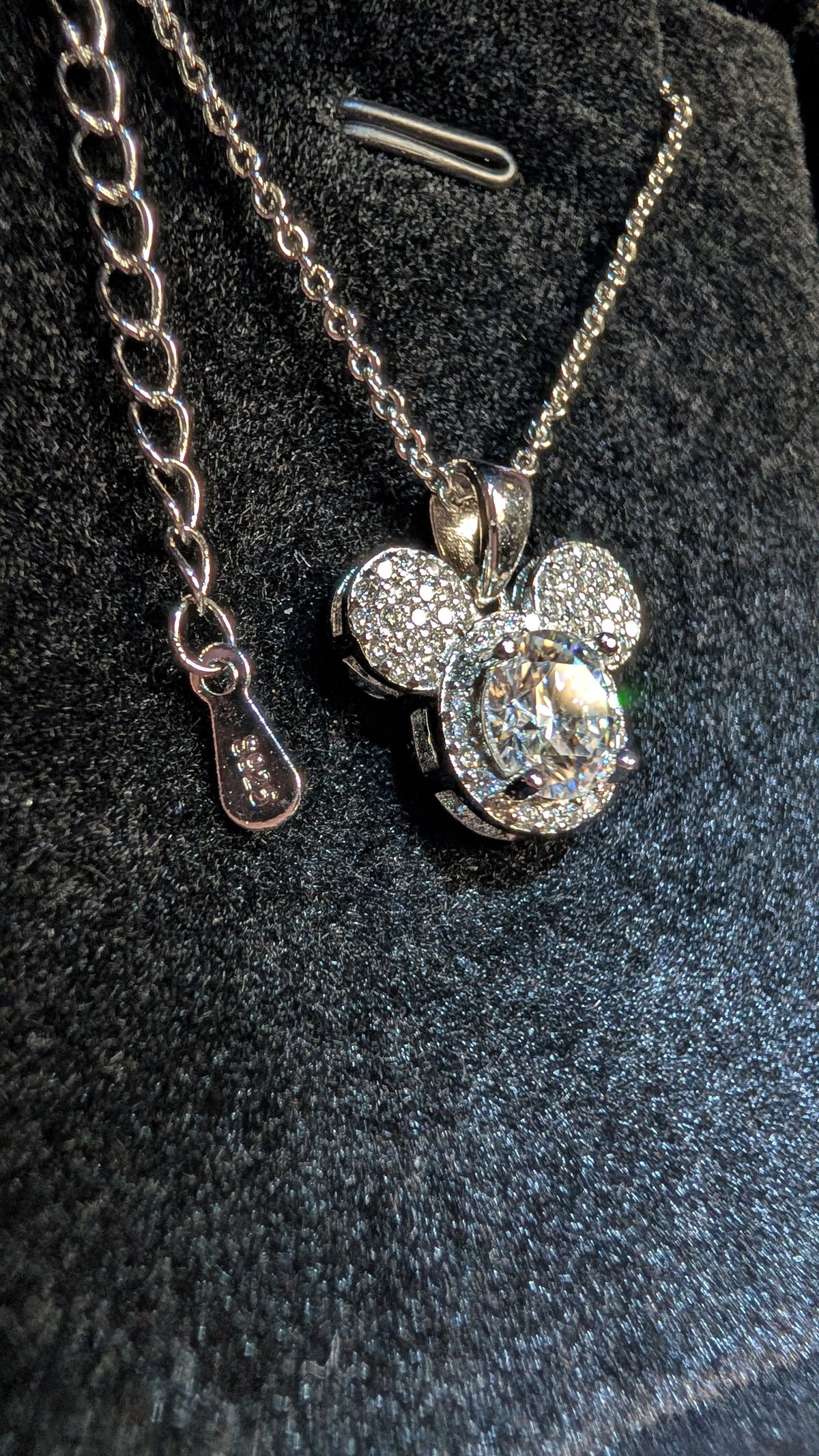 Galactic Ice Moissanite Round Cut 1ct Pendant Necklace