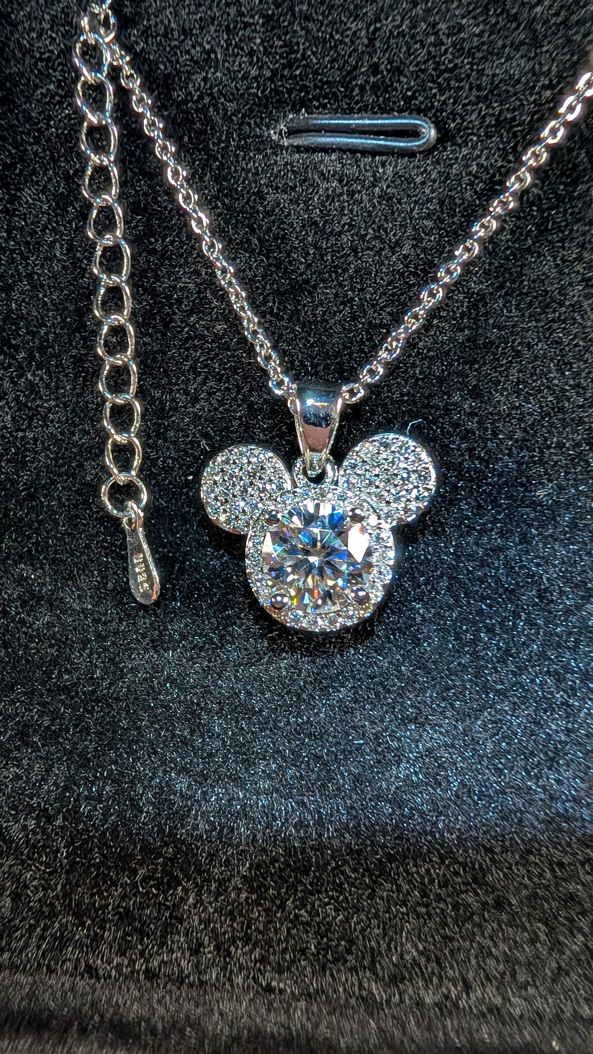 Galactic Ice Moissanite Round Cut 1ct Pendant Necklace