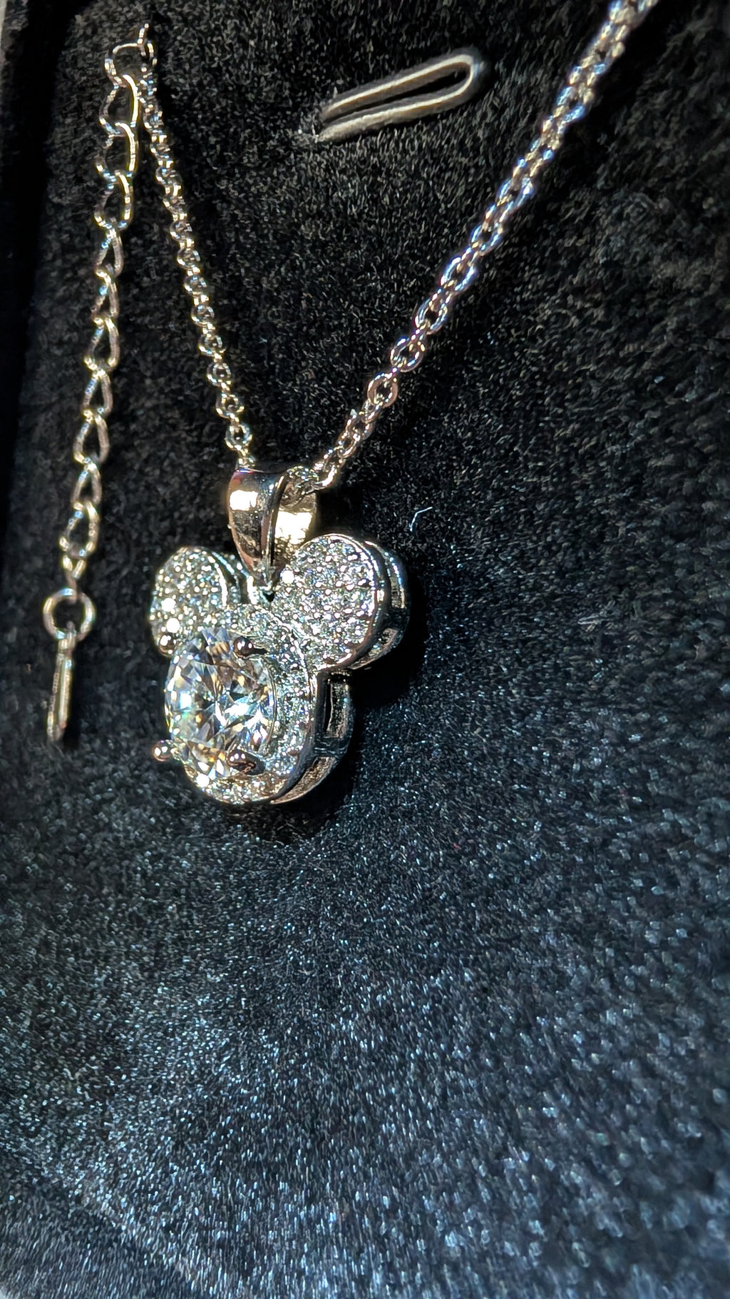 Galactic Ice Moissanite Round Cut 1ct Pendant Necklace