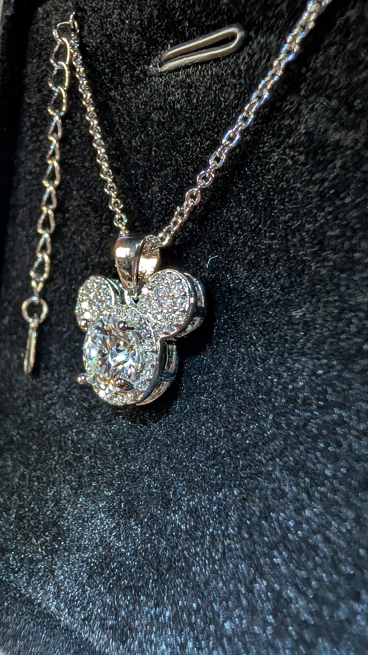 Galactic Ice Moissanite Round Cut 1ct Pendant Necklace