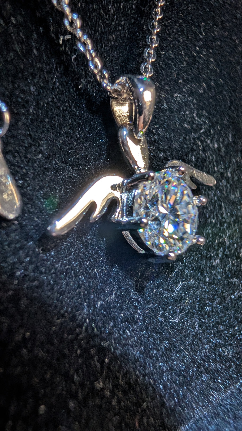 Galactic Ice Moissanite 1.5ct Pendant Necklace