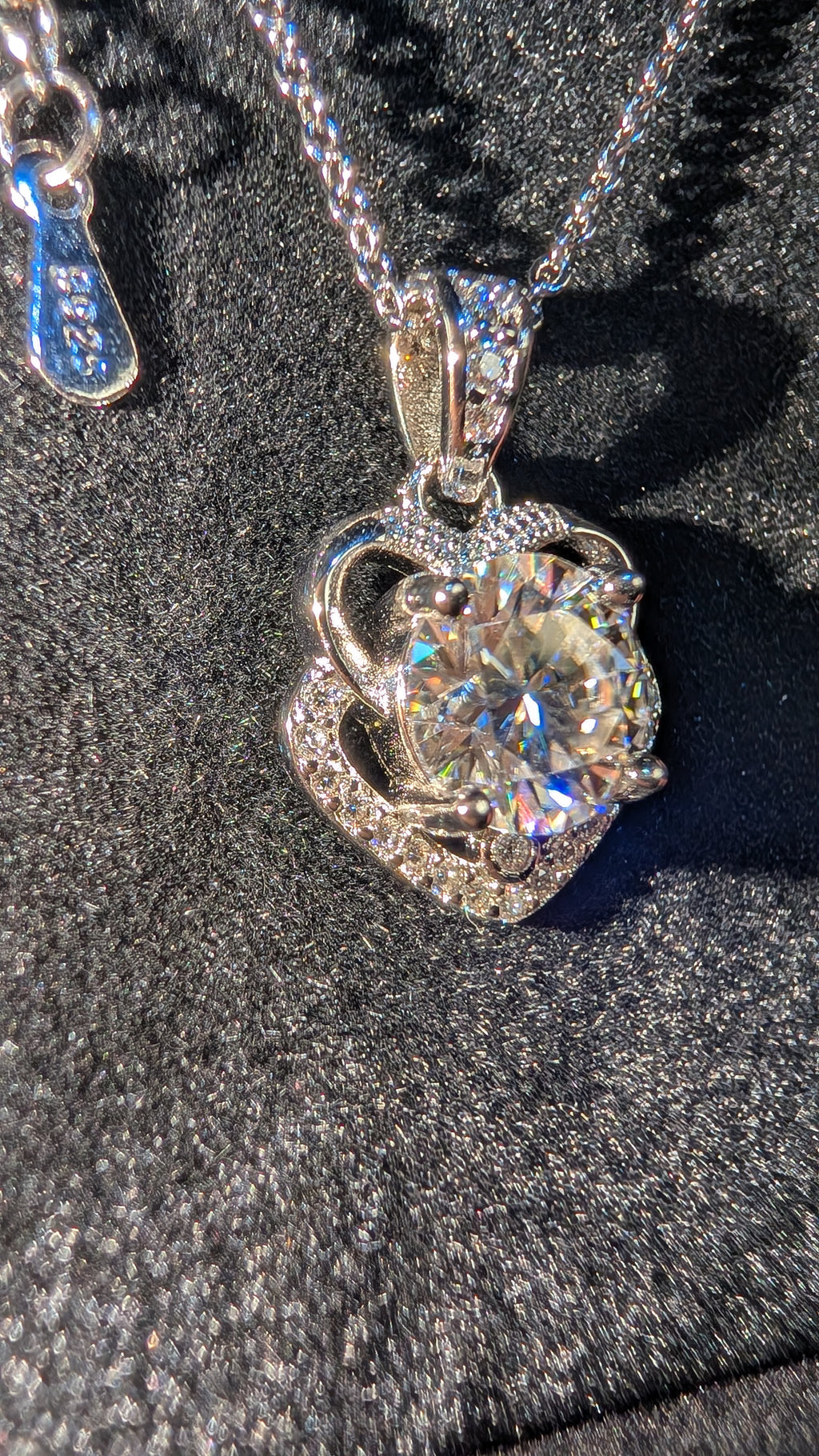 Galactic Ice 1CT Orbit of Light S925 Sterling Silver Pendant