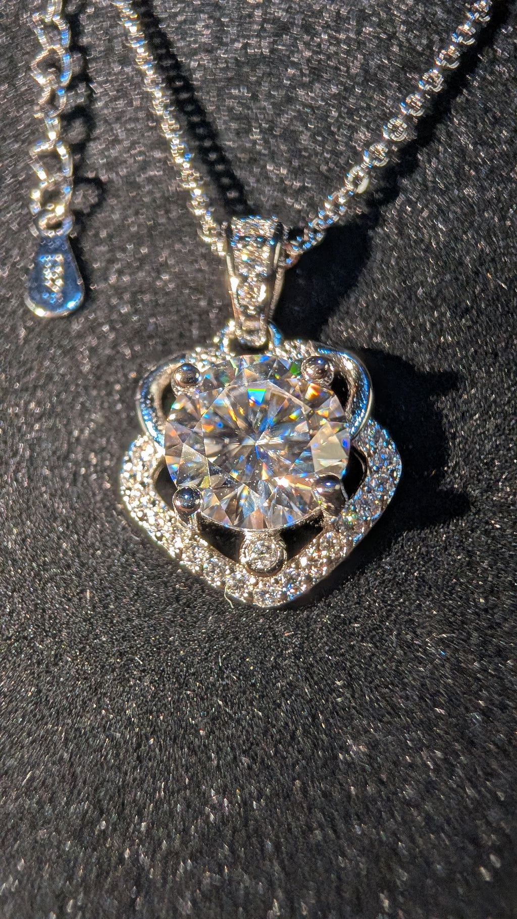 Galactic Ice 1CT Orbit of Light S925 Sterling Silver Pendant