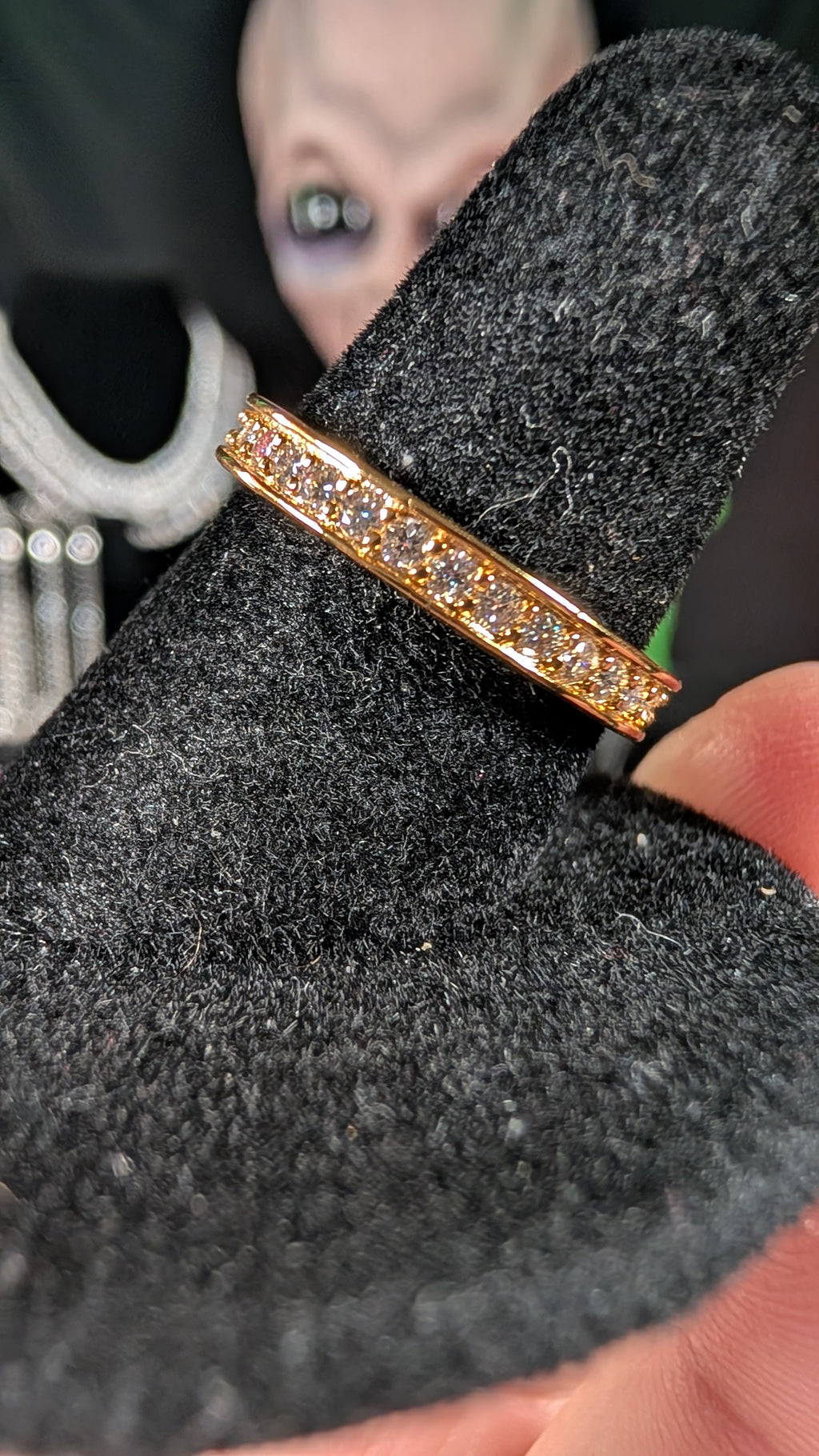 Galactic Ice 1CT Solar Orbit Eternity Band S925 Sterling Silver