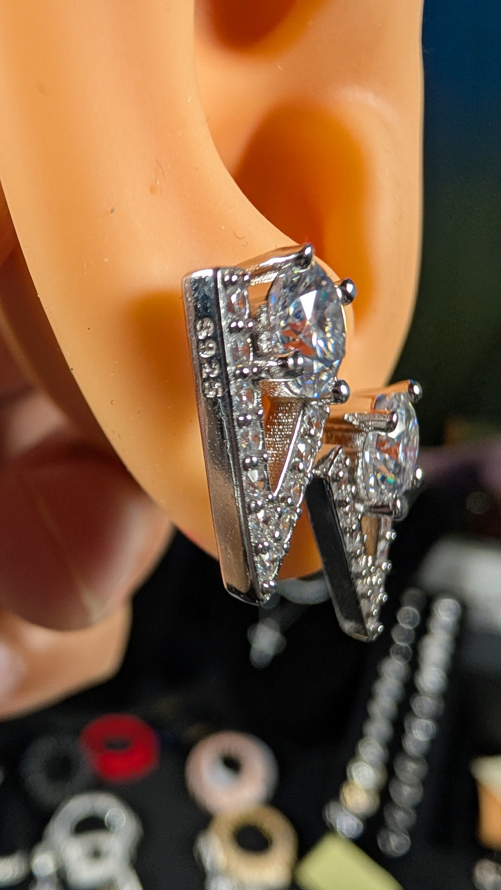 Galactic Ice 1CT Stellar V Moissanite Earrings S925 Sterling Silver