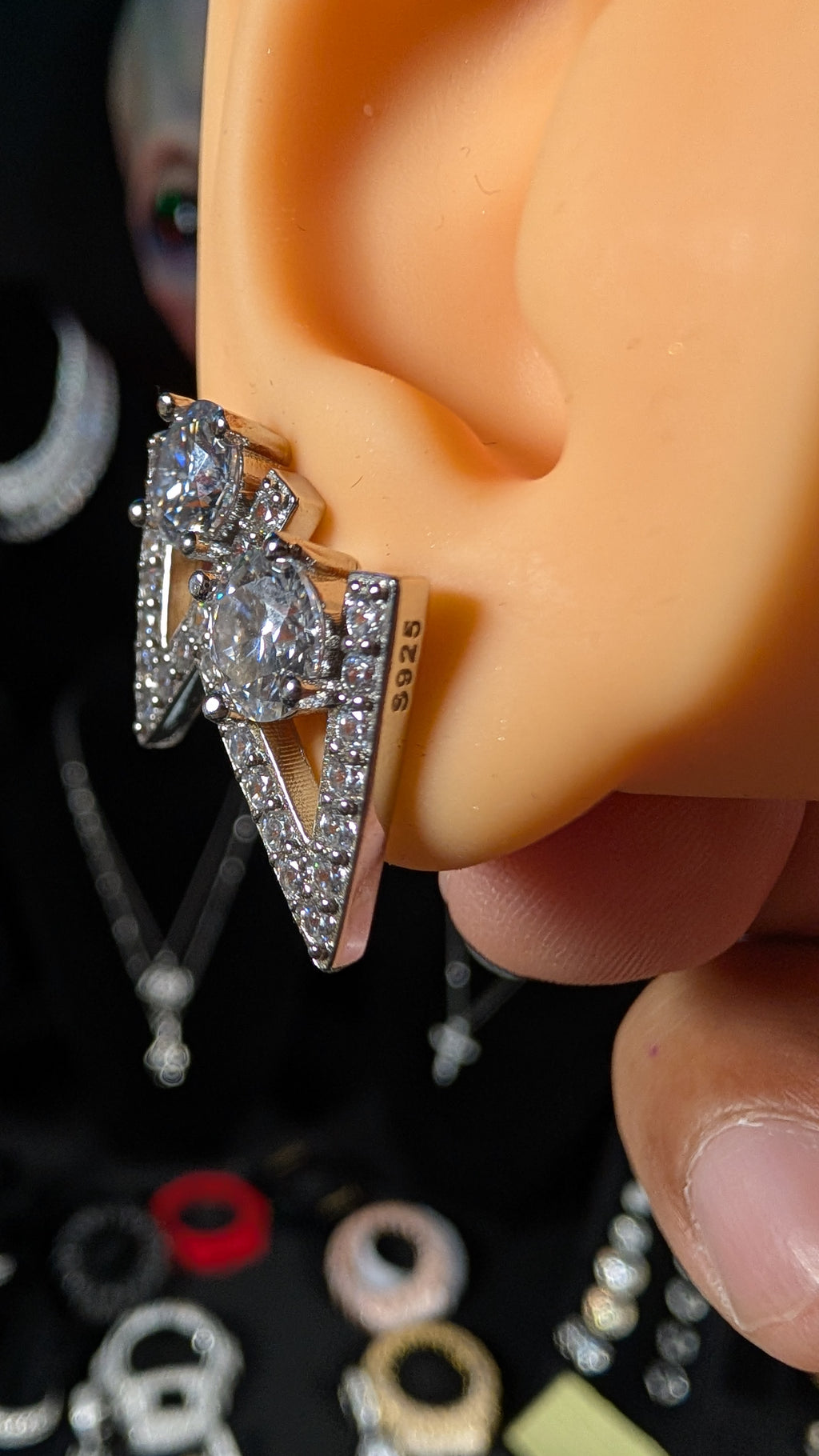 Galactic Ice 1CT Stellar V Moissanite Earrings S925 Sterling Silver