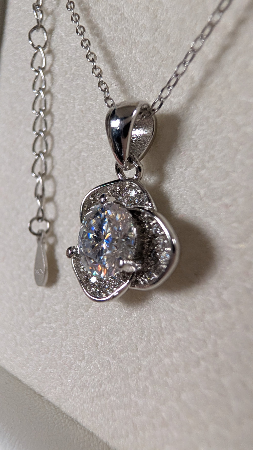 Galactic Ice 1CT Moissanite Cosmic Orbit Pendant S925 Sterling Silver