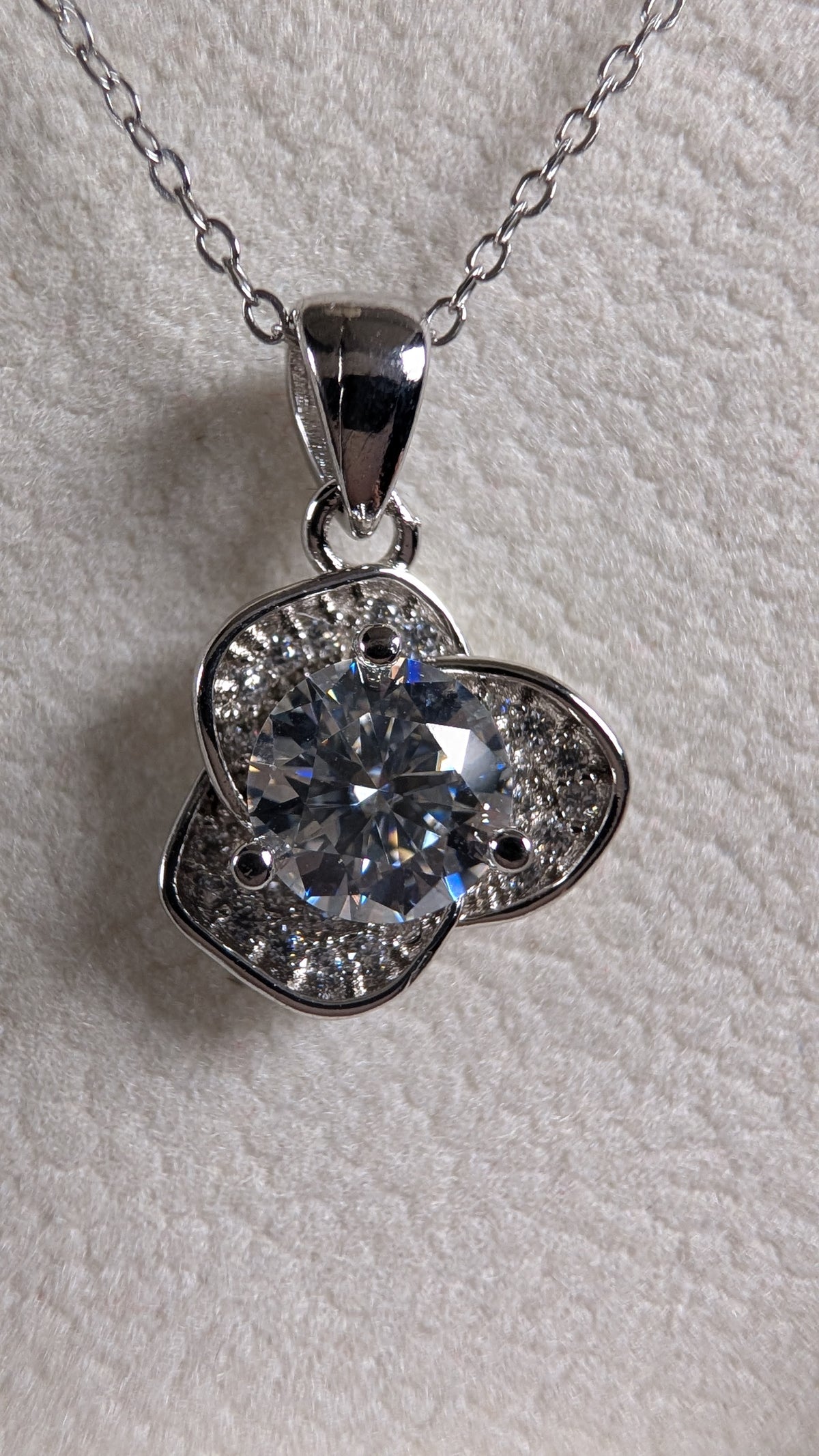Galactic Ice 1CT Moissanite Cosmic Orbit Pendant S925 Sterling Silver