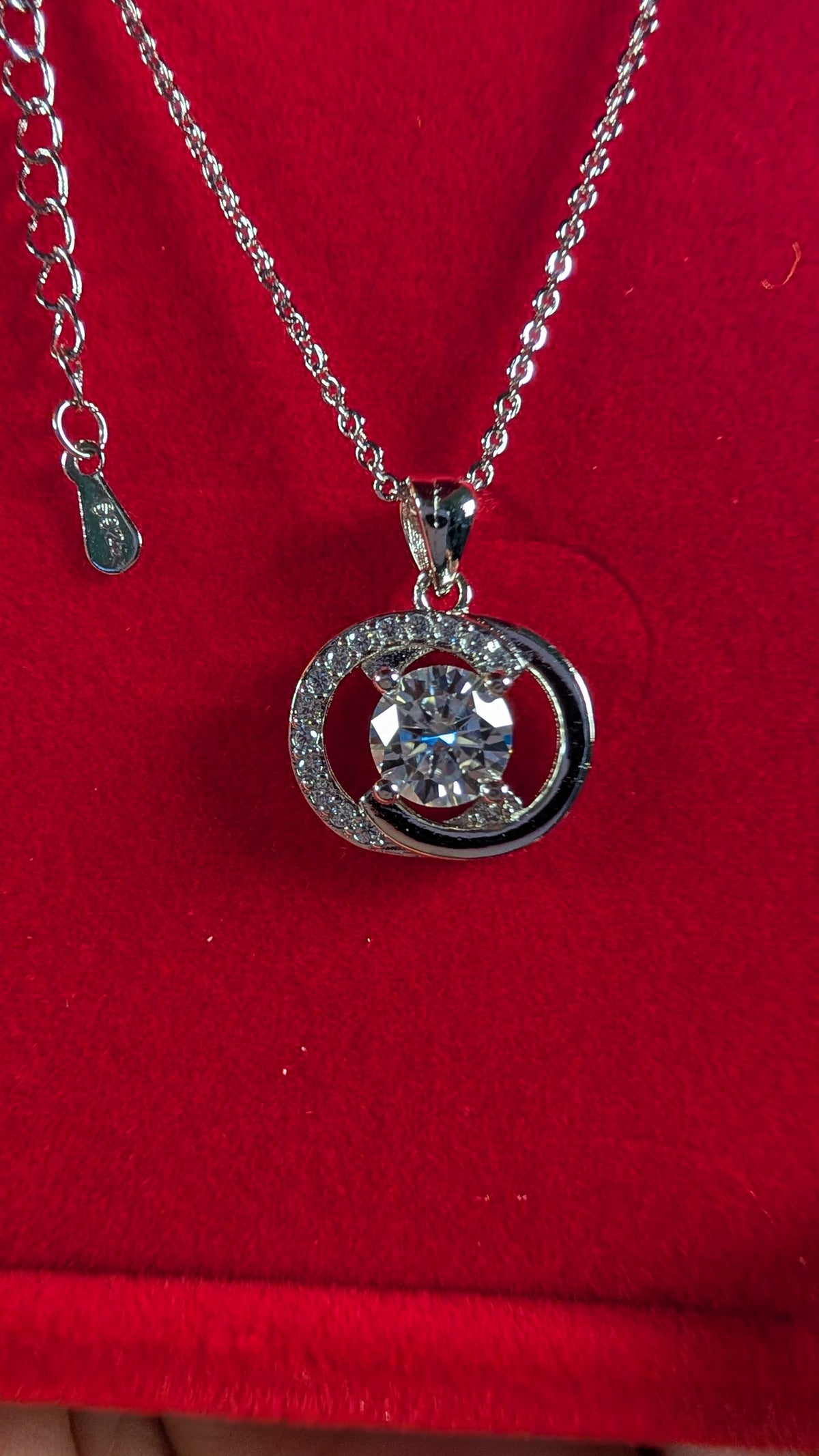 Galactic Ice 1CT Nova Eclipse Moissanite Pendant S925 Sterling Silver