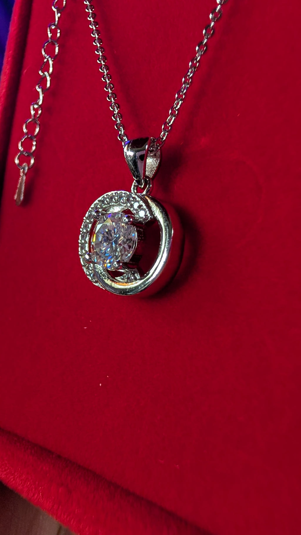 Galactic Ice 1CT Nova Eclipse Moissanite Pendant S925 Sterling Silver