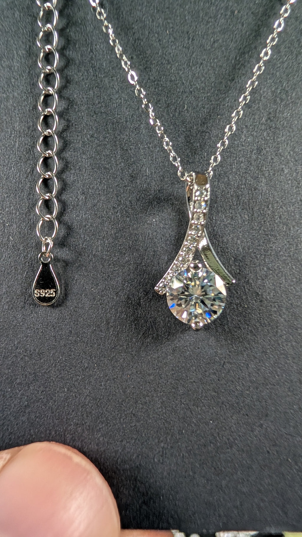Galactic Ice 1CT Event Horizon Infinity Moissanite Pendant S925 Sterling Silver