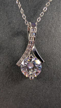 Galactic Ice 1CT Event Horizon Infinity Moissanite Pendant S925 Sterling Silver