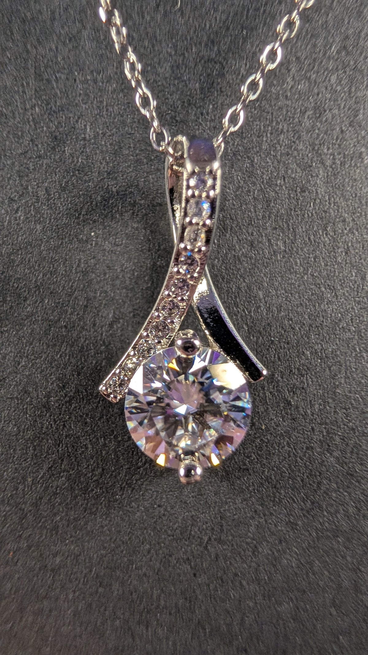 Galactic Ice 1CT Event Horizon Infinity Moissanite Pendant S925 Sterling Silver