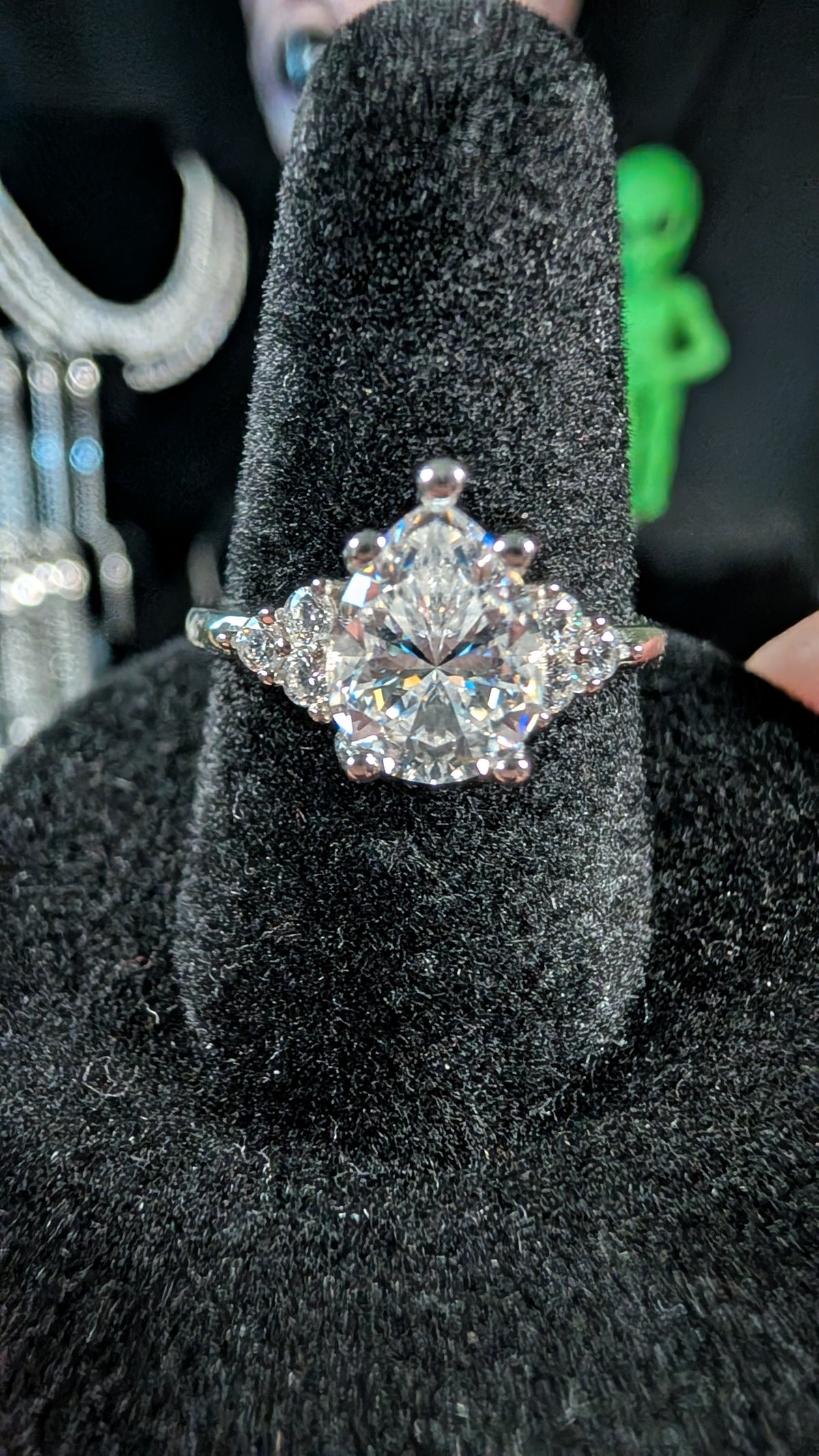 Galactic Ice 2CT Andromeda Tear Moissanite S925 Sterling Silver