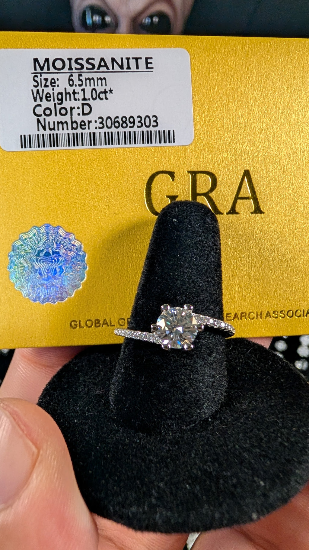 Galactic Ice 1CT Nova Crown Moissanite Celestial Solitaire S925