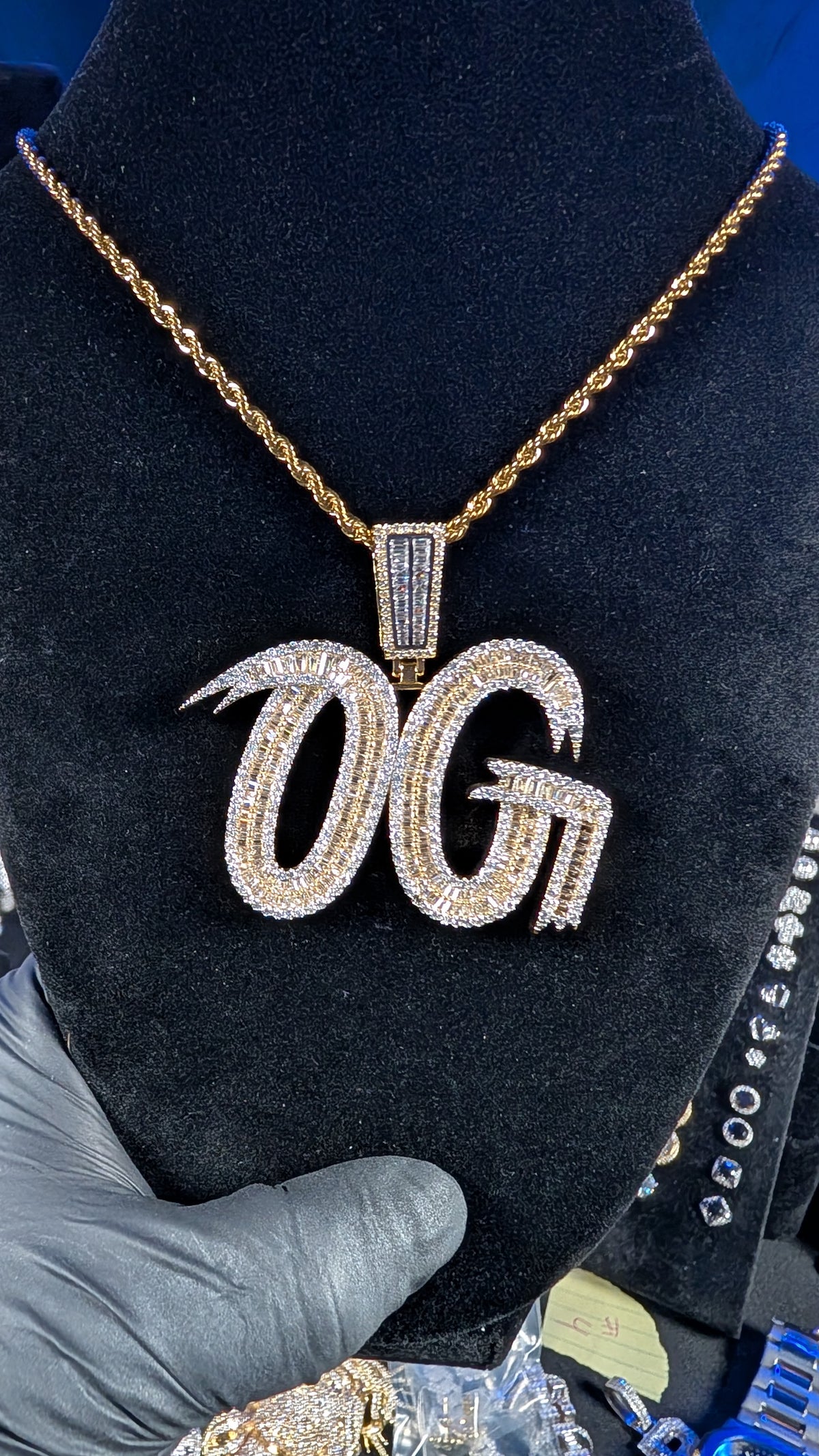 Plated OG Solar Flare Moissanite Gold Pendant