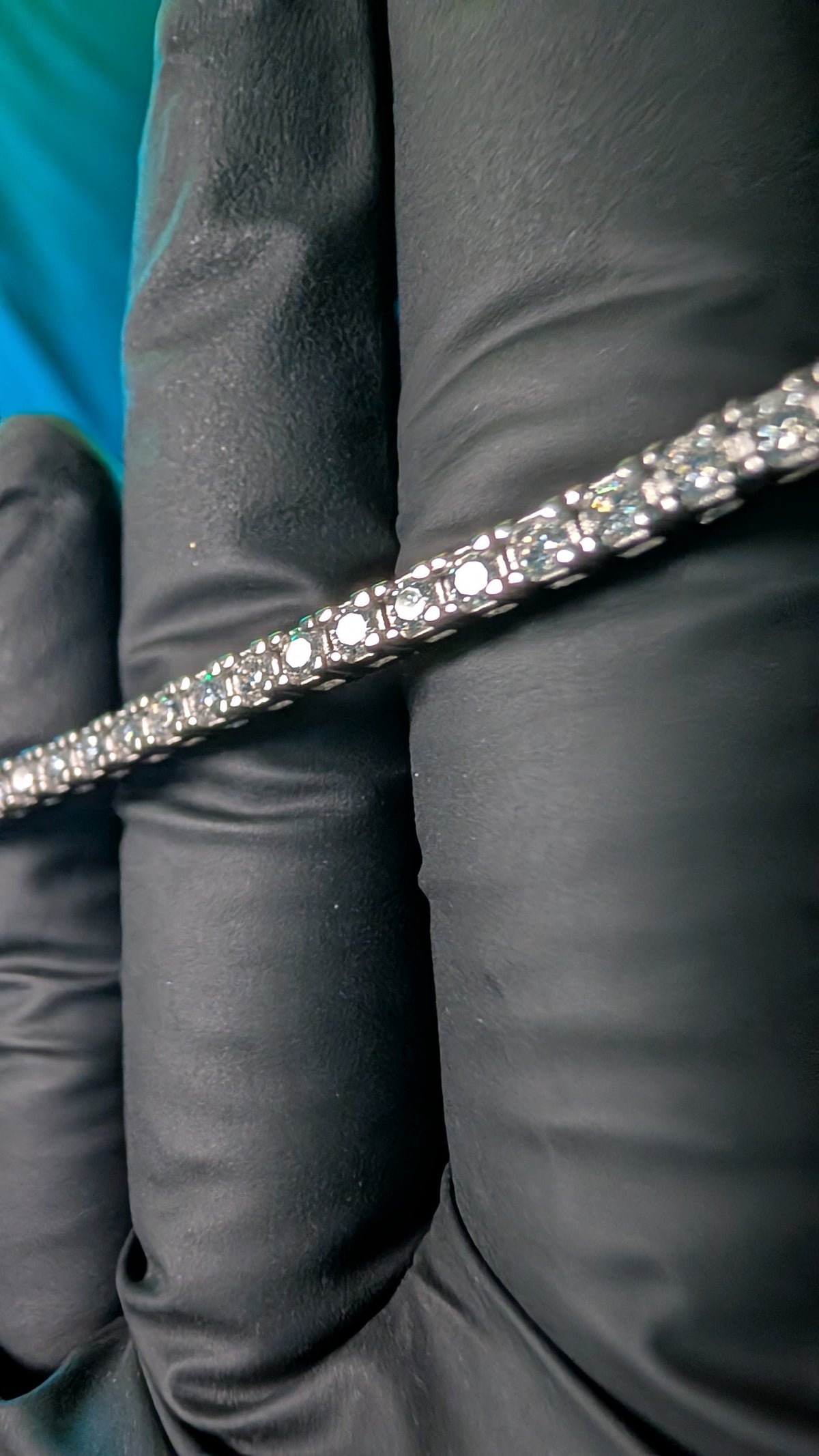 Galactic Ice Starlight Orbit - 2mm Moissanite S925 Sterling Silver Tennis Bracelet 7"