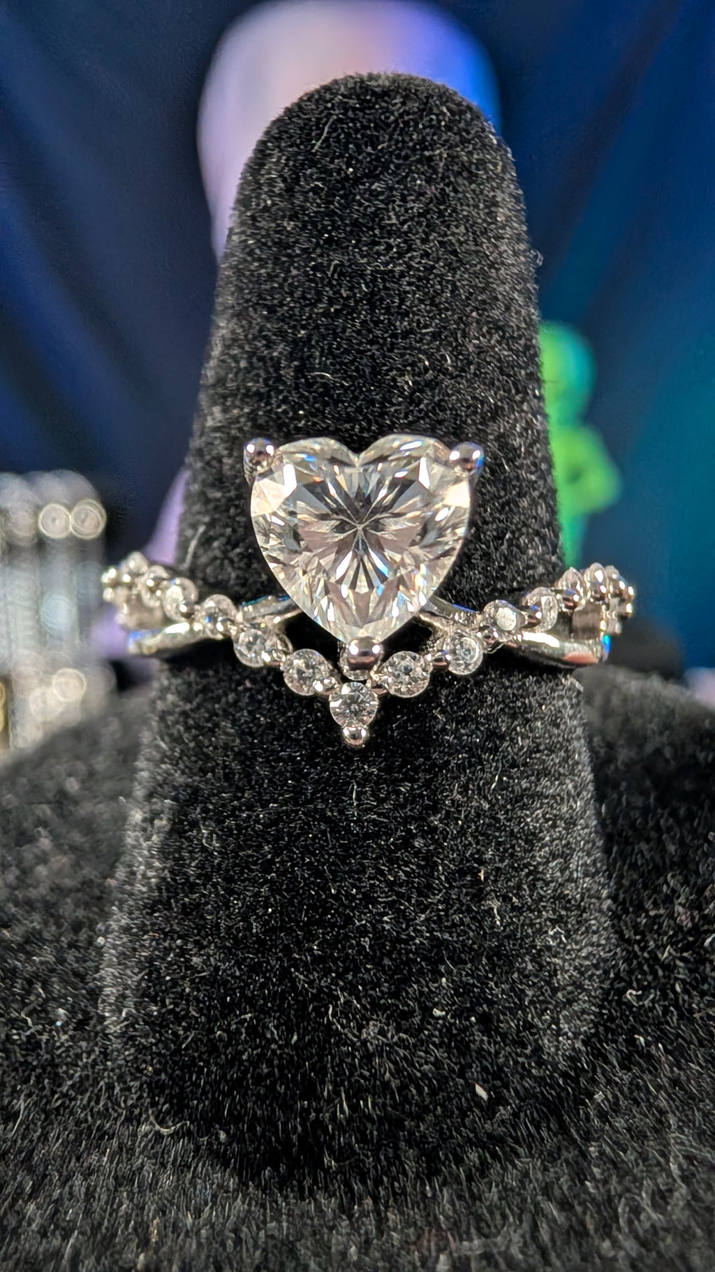 Galactic Ice Cosmic Heart 1CT Moissanite S925 Sterling Silver