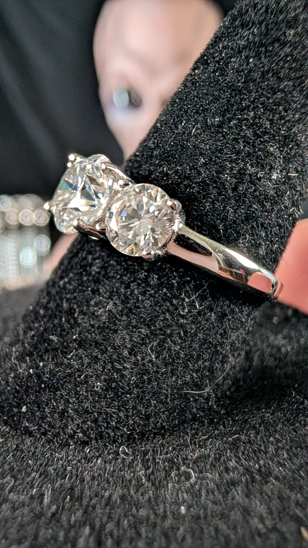 Galactic Ice Triple Star Nova - 1CT Moissanite S925 Sterling Silver