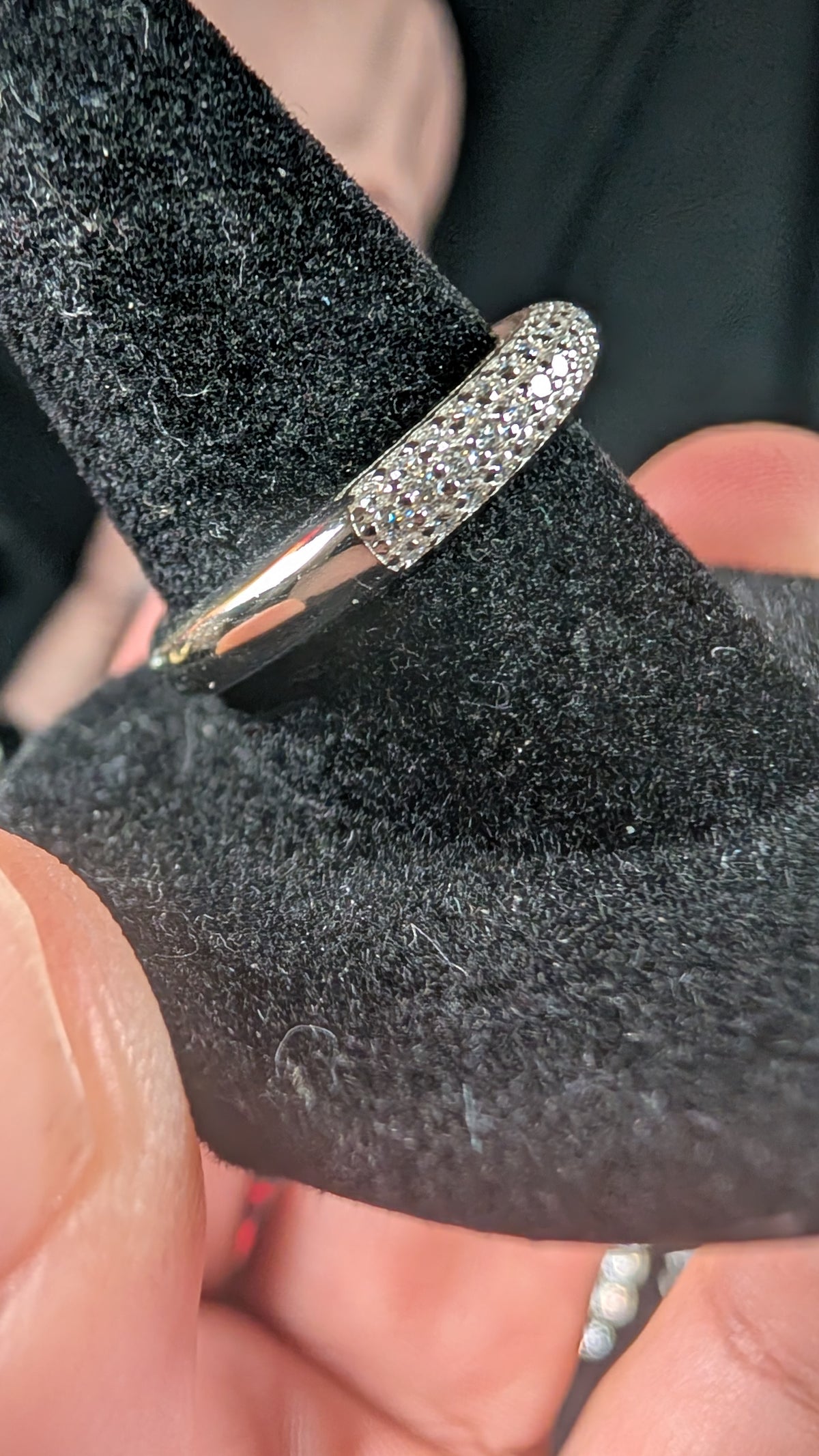 Galatice Ice 1.2mm Stardust Orbit Pave S925 Sterling Silver Ring