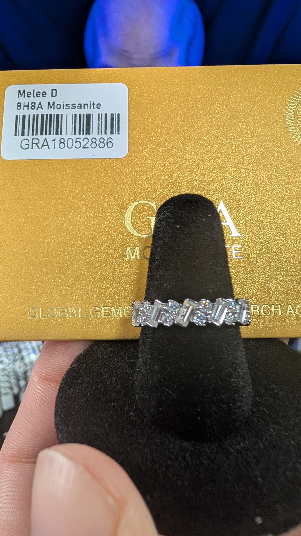 Galactic Ice Cosmic Collision Moissanite S925 Sterling Silver Eternity Band
