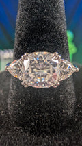 Galactic Ice 2CT Celestial Trinity Moissanite S925 Sterling Silver Ring