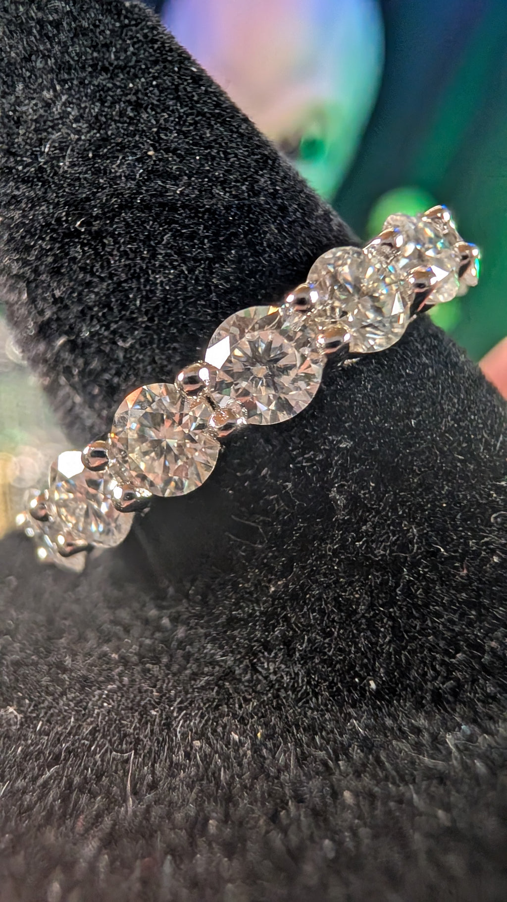 Galactic Ice 4MM Starlight Orbit Moissanite S925 Eternity Band