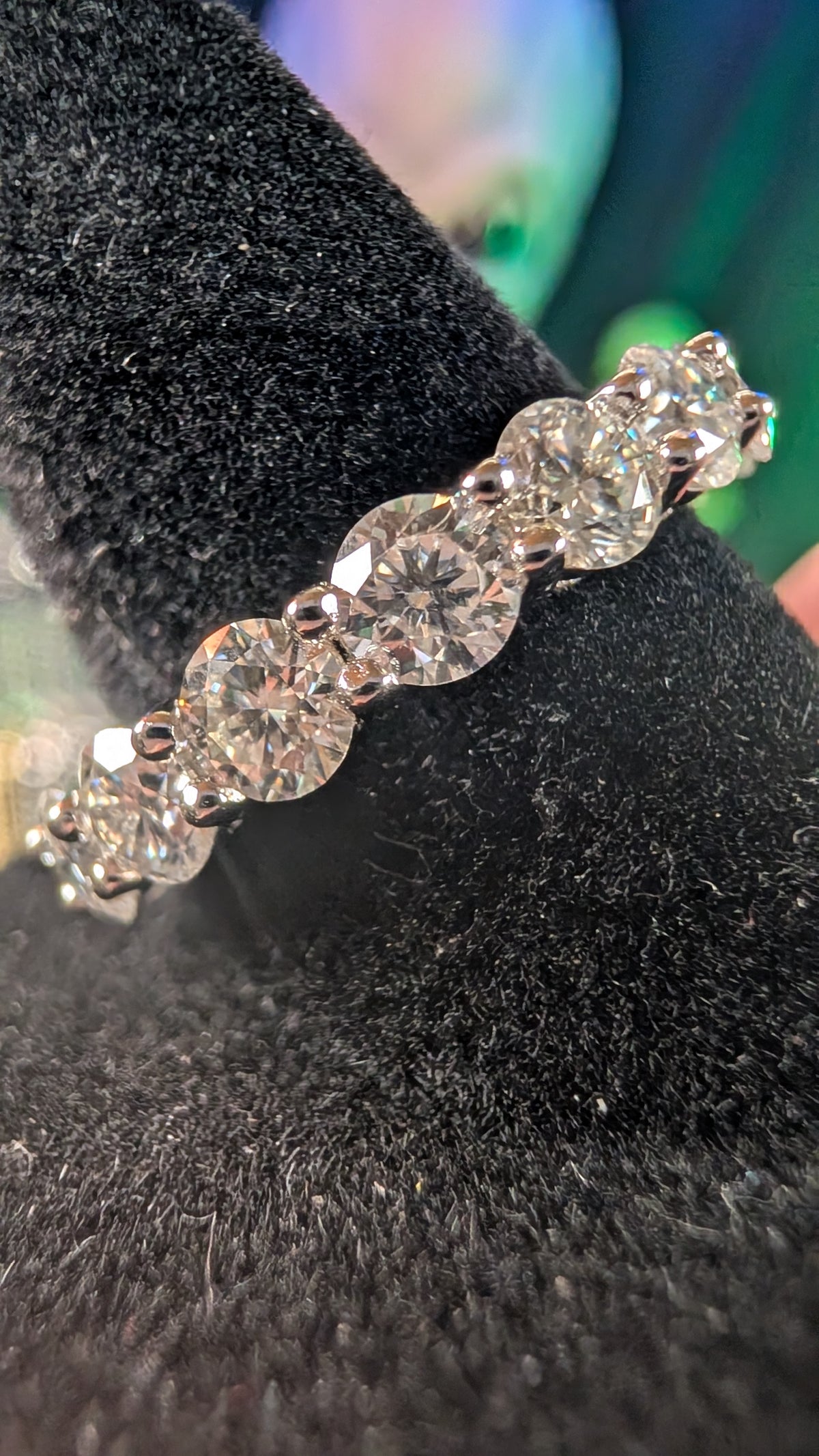 Galactic Ice 4MM Starlight Orbit Moissanite S925 Eternity Band