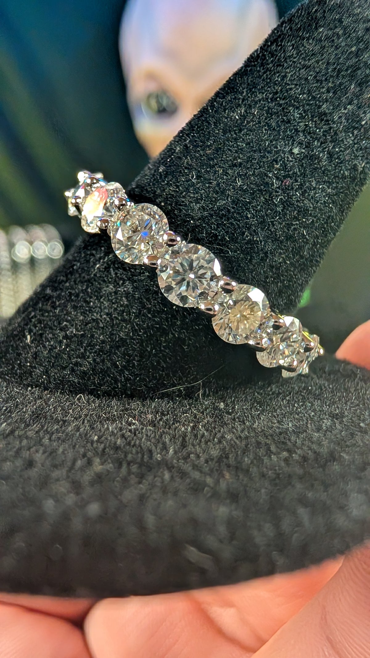 Galactic Ice 4MM Starlight Orbit Moissanite S925 Eternity Band
