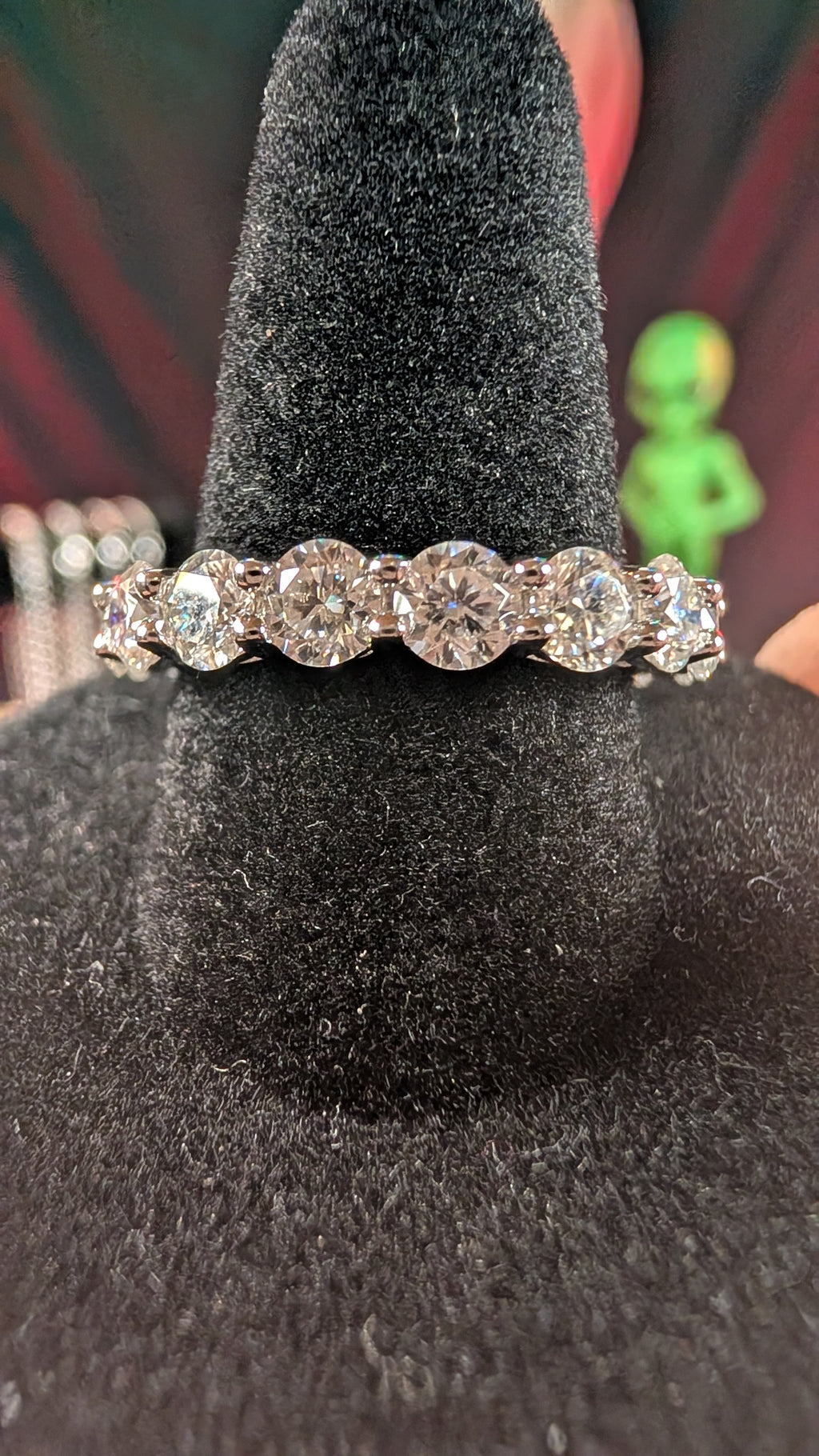 Galactic Ice 4MM Starlight Orbit Moissanite S925 Eternity Band