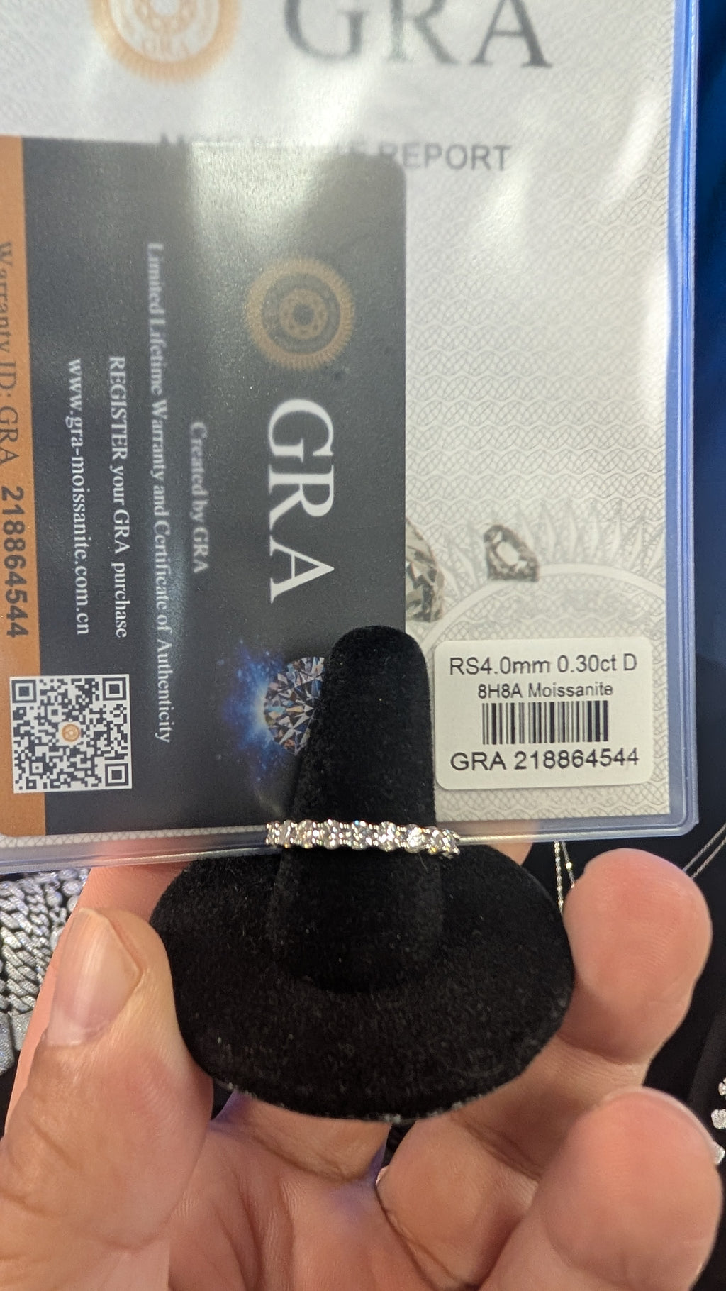 Galactic Ice Nova Orbit Moissanite S925 Sterling Silver Eternity Band