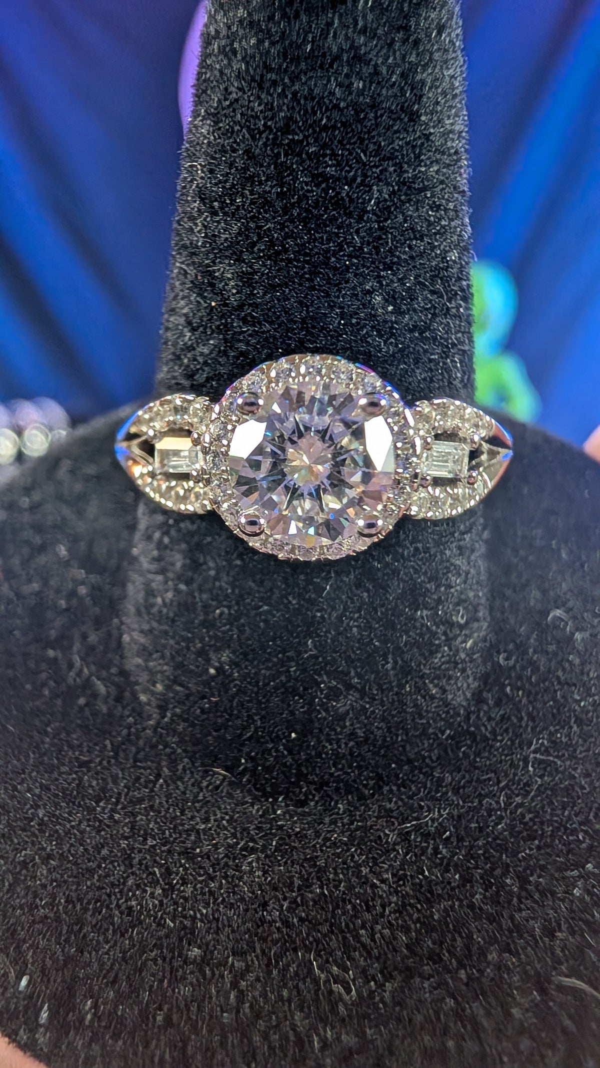 Galactic Ice 1CT Celestial Gateway Moissanite S925 Sterling Silver Halo Ring