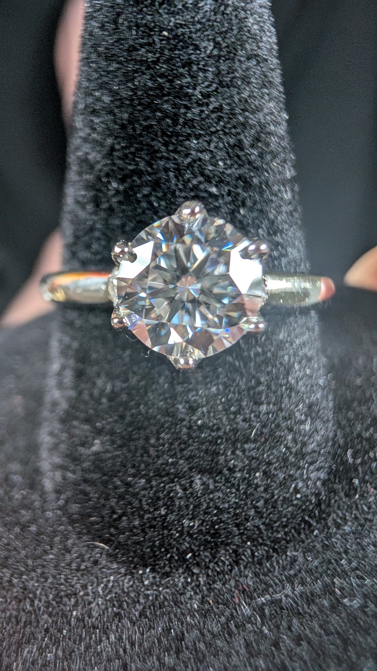 Galactic Ice 1.5CT Celestial Bloom Moissanite Solitare S925 Sterling Silver Ring
