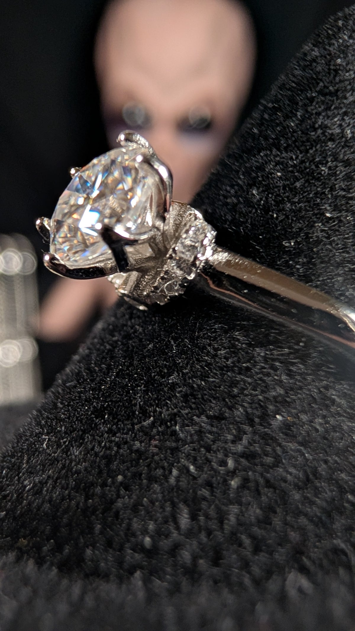 Galactic Ice 1.5CT Celestial Bloom Moissanite Solitare S925 Sterling Silver Ring