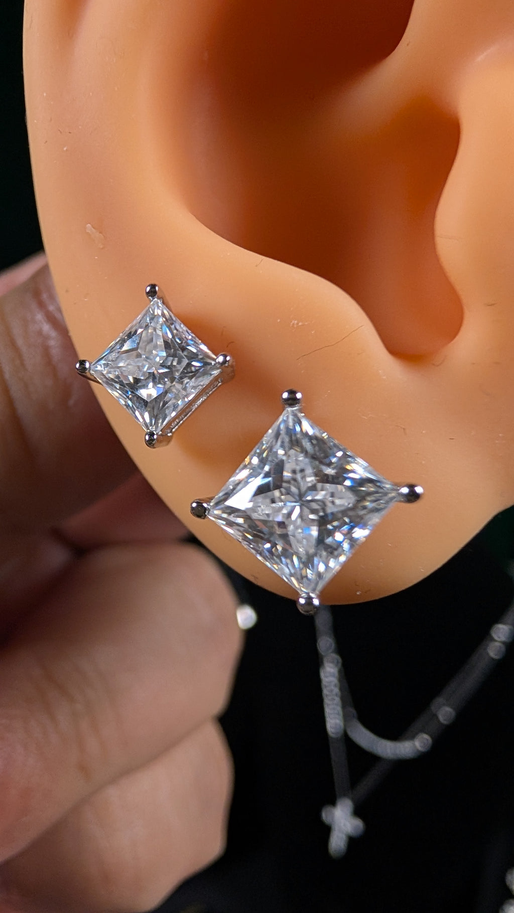 Galactic Ice Nova Prism Moissanite S925 Sterling Silver Studs
