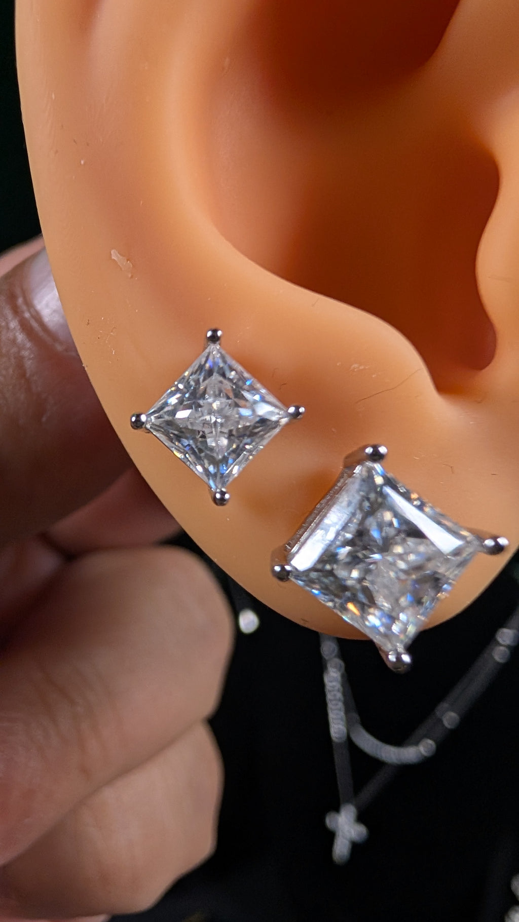 Galactic Ice Nova Prism Moissanite S925 Sterling Silver Studs