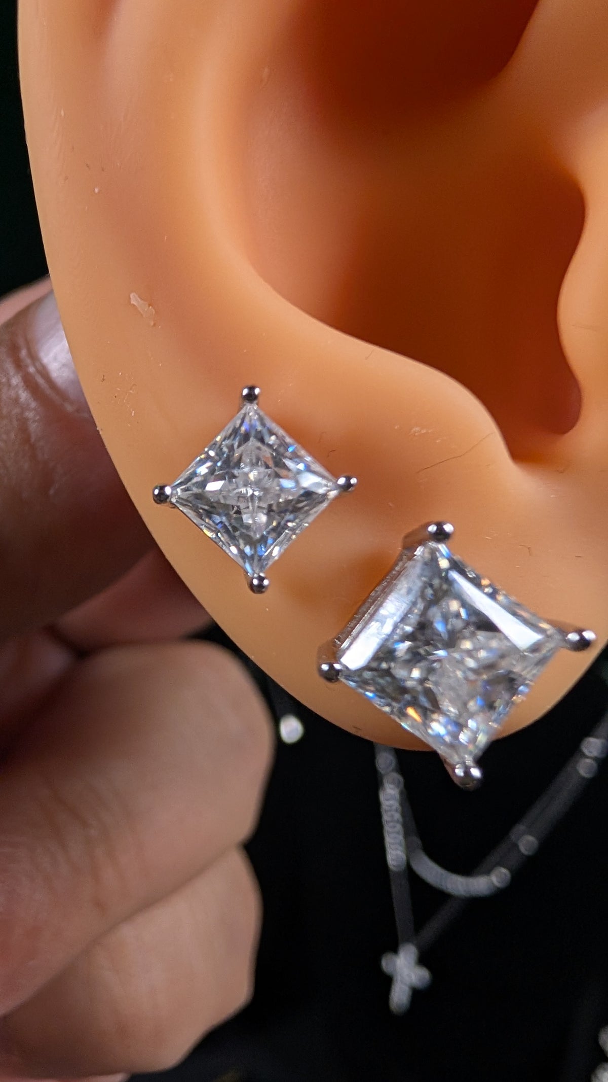 Galactic Ice Nova Prism Moissanite S925 Sterling Silver Studs
