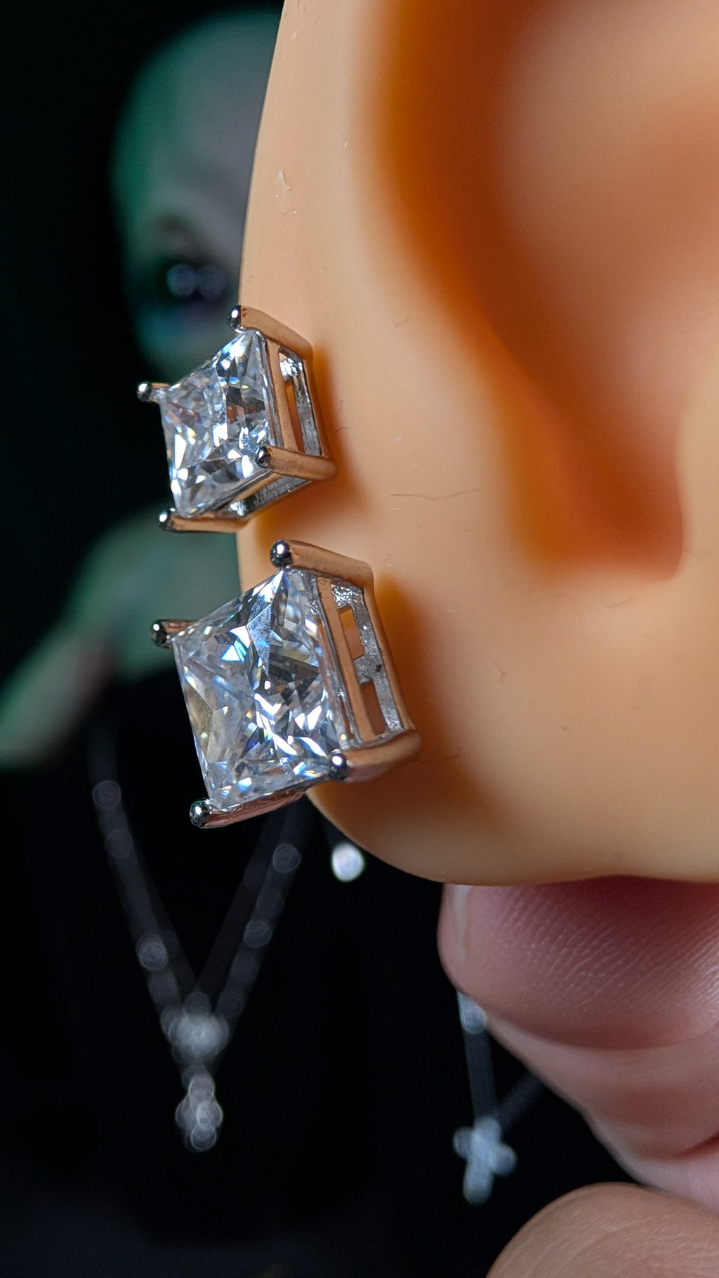 Galactic Ice Nova Prism Moissanite S925 Sterling Silver Studs