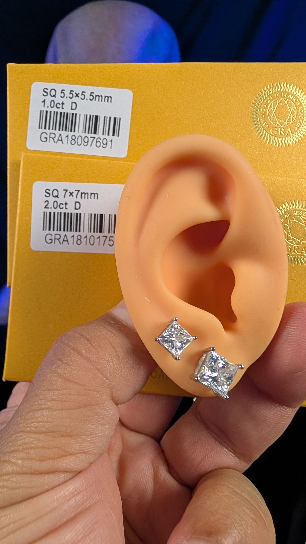 Galactic Ice Nova Prism Moissanite S925 Sterling Silver Studs