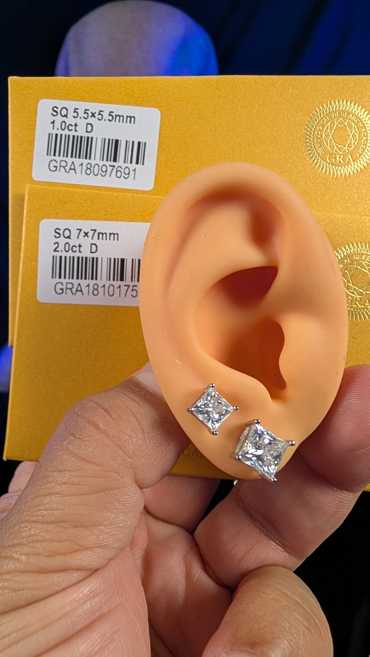 Galactic Ice Nova Prism Moissanite S925 Sterling Silver Studs