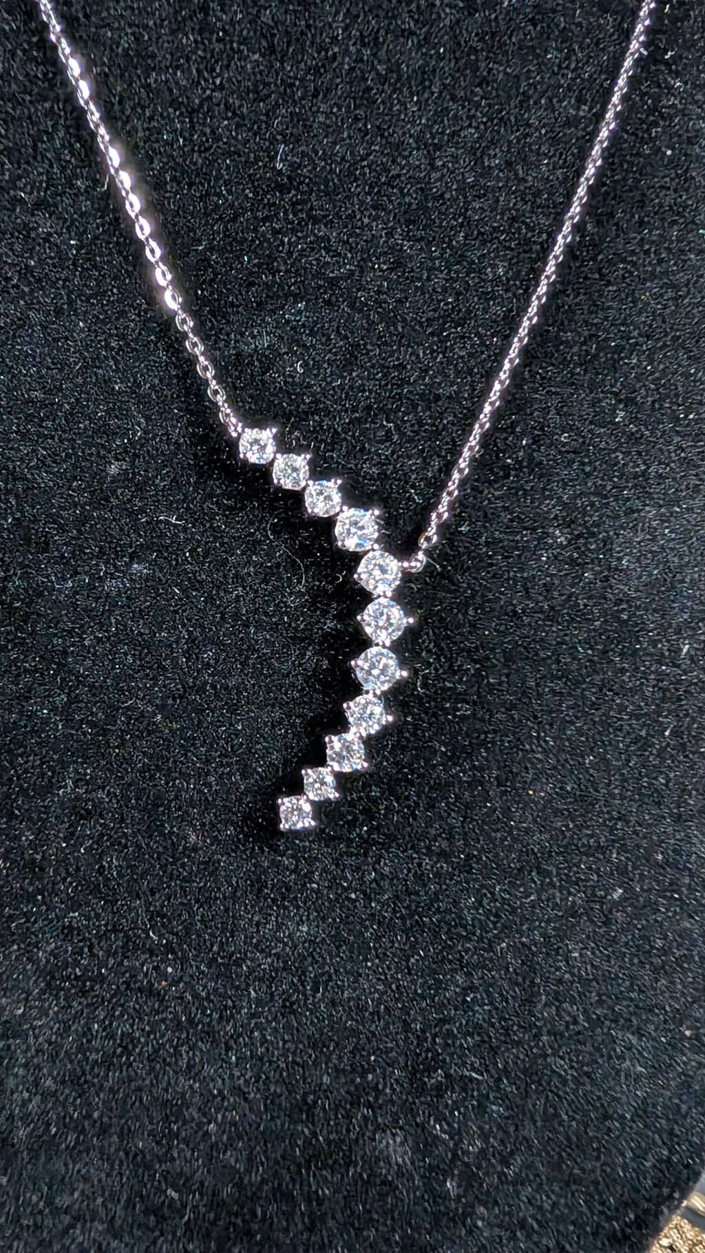 Galactic Ice 0.2CT Falling Star Cascade Moissanite S925 Necklace