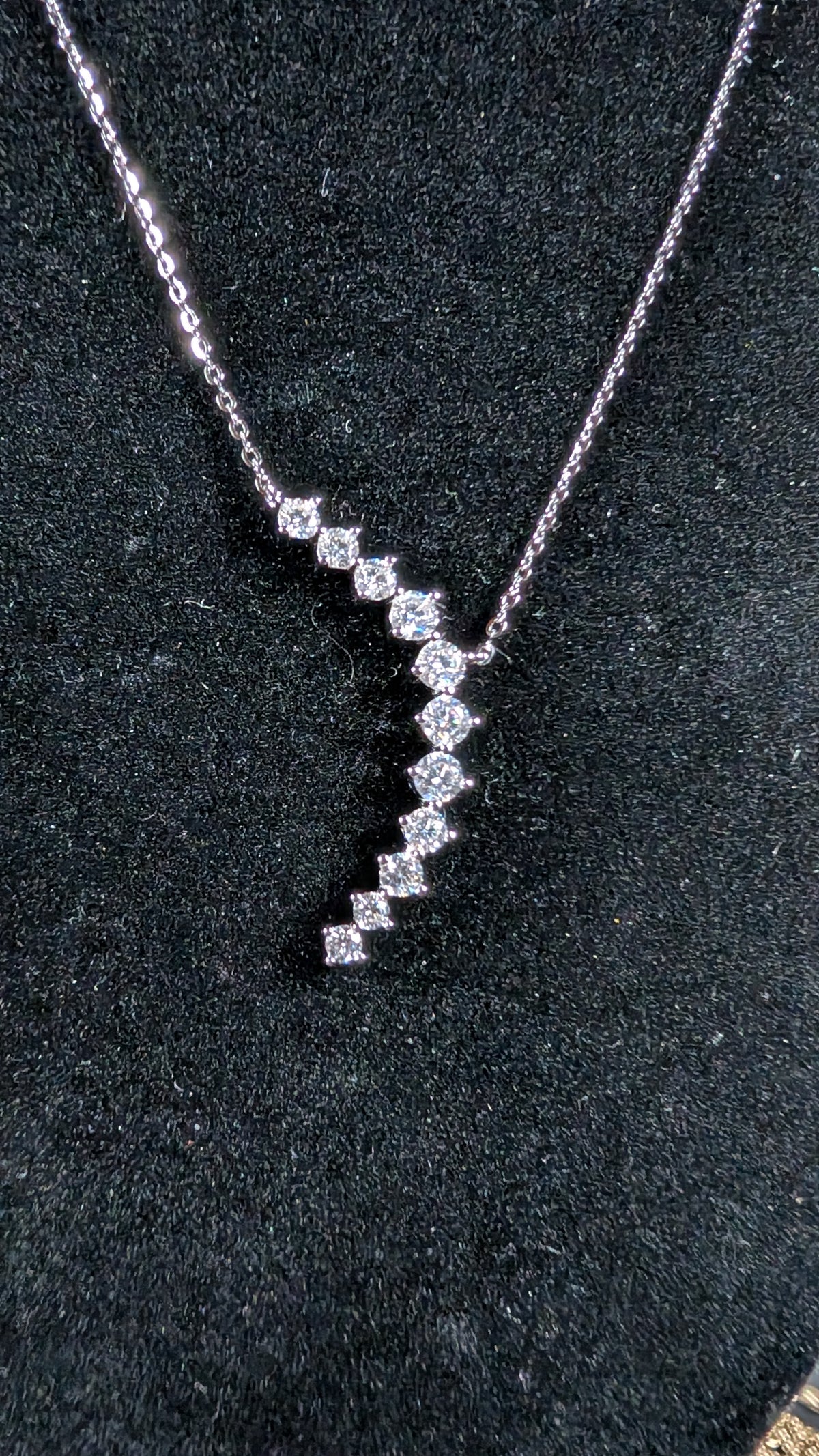 Galactic Ice 0.2CT Falling Star Cascade Moissanite S925 Necklace