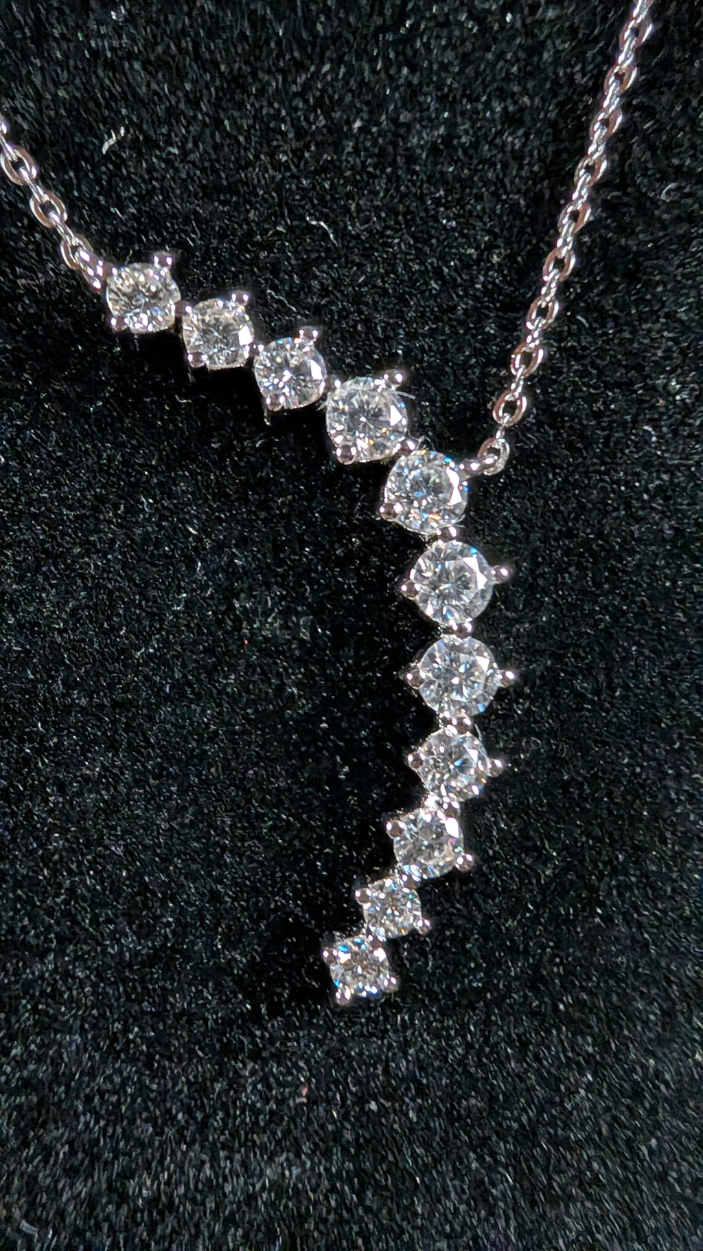 Galactic Ice 0.2CT Falling Star Cascade Moissanite S925 Necklace
