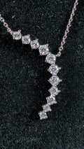 Galactic Ice 0.2CT Falling Star Cascade Moissanite S925 Necklace