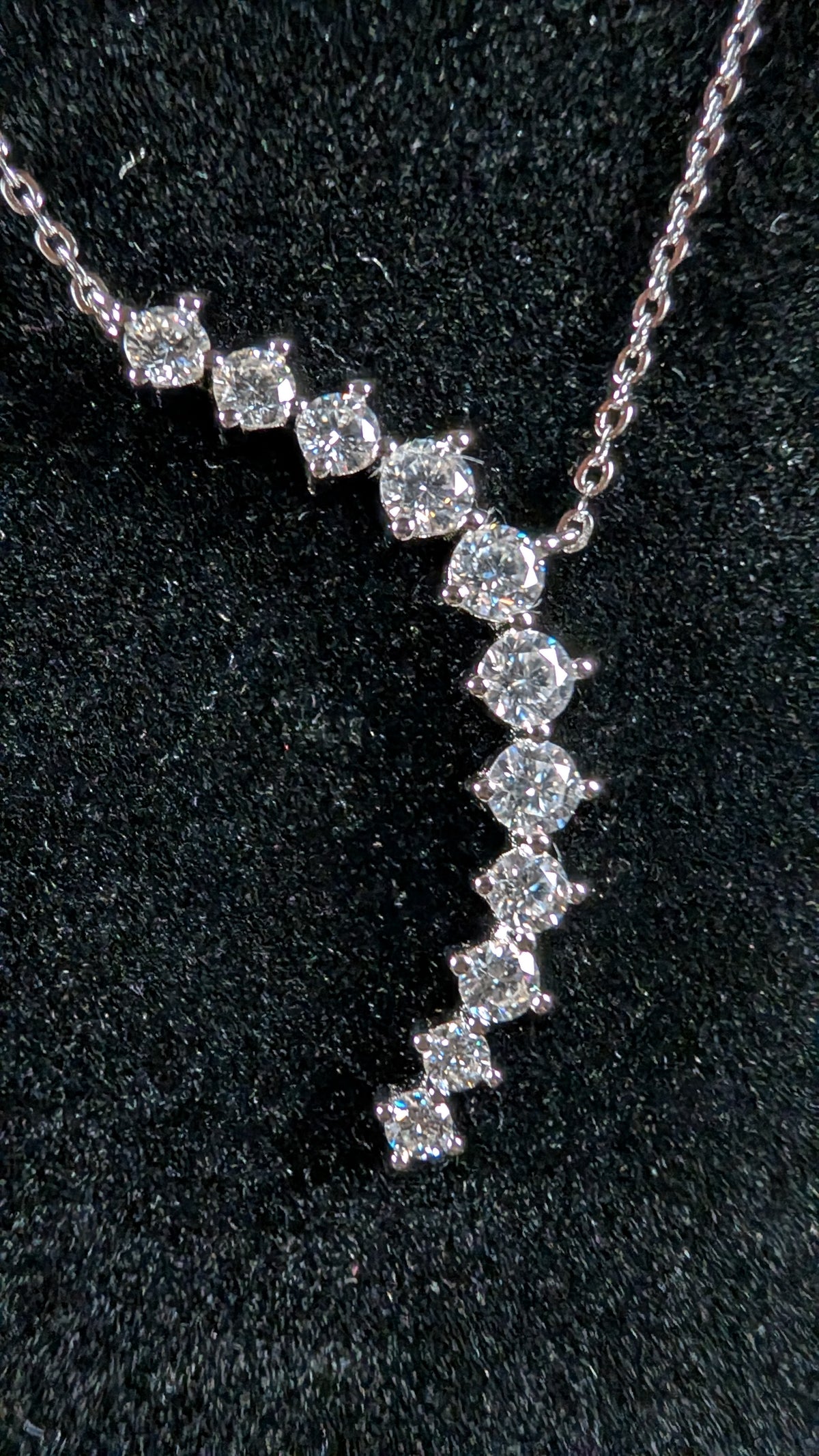 Galactic Ice 0.2CT Falling Star Cascade Moissanite S925 Necklace