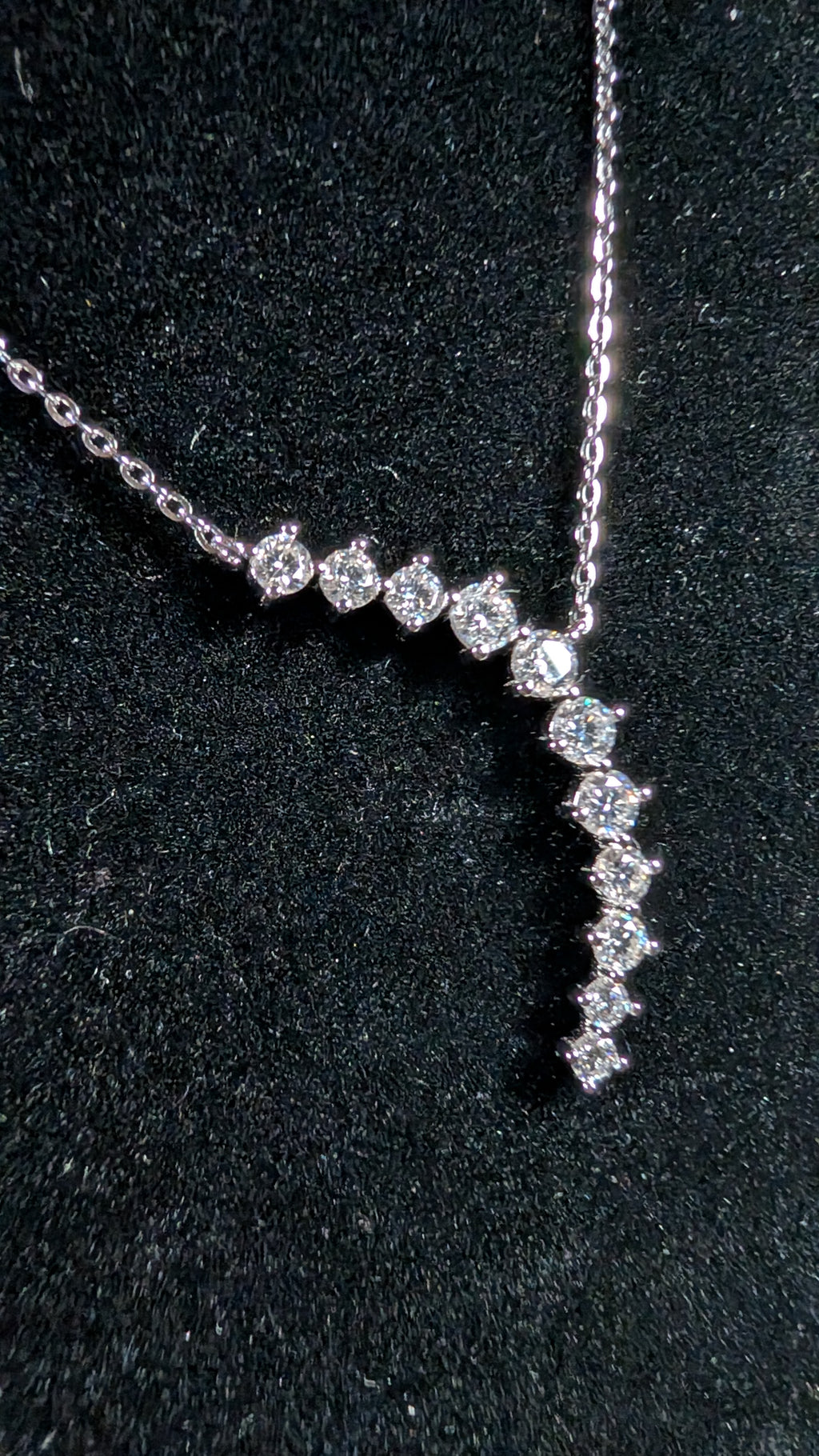 Galactic Ice 0.2CT Falling Star Cascade Moissanite S925 Necklace
