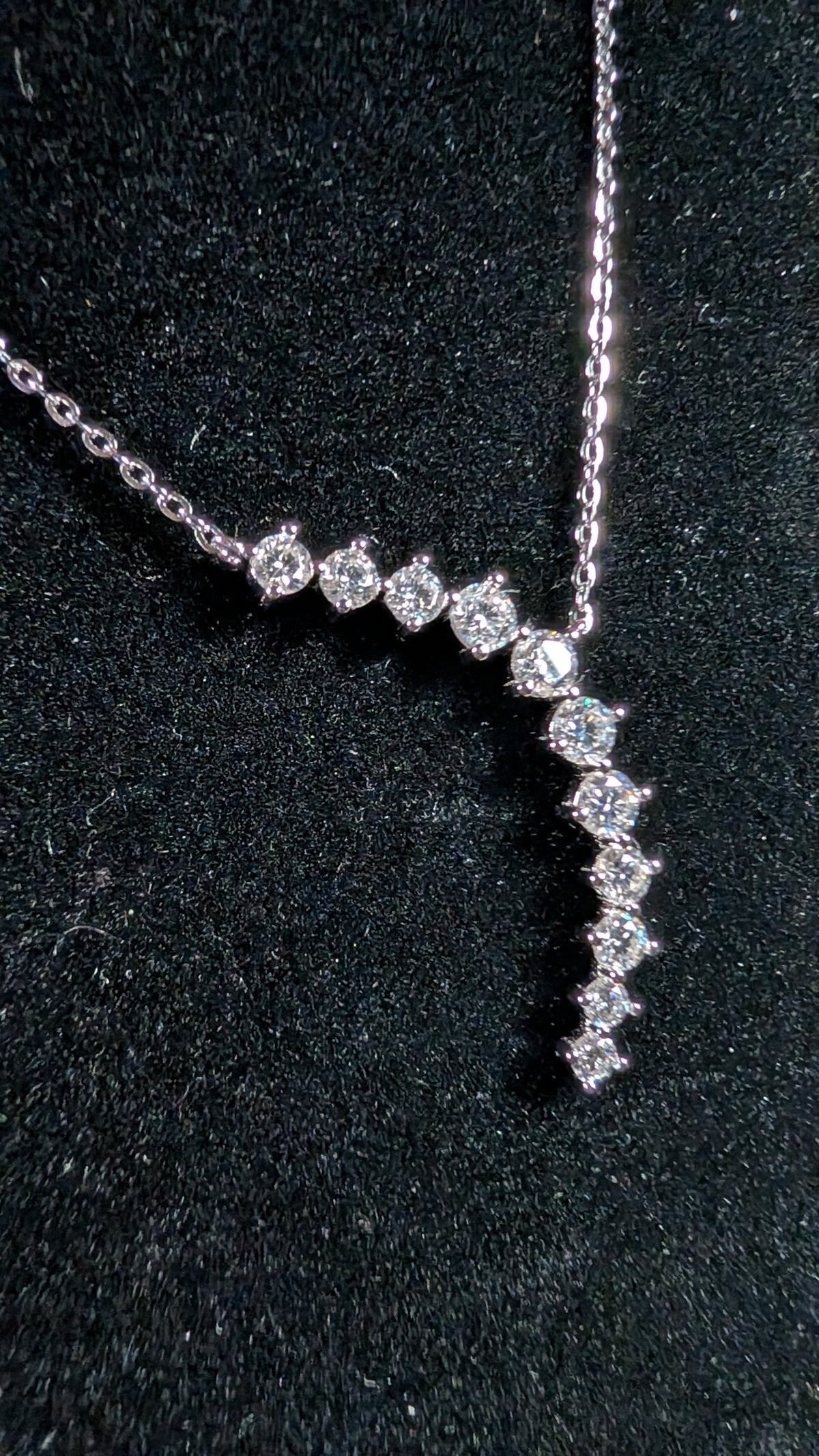 Galactic Ice 0.2CT Falling Star Cascade Moissanite S925 Necklace