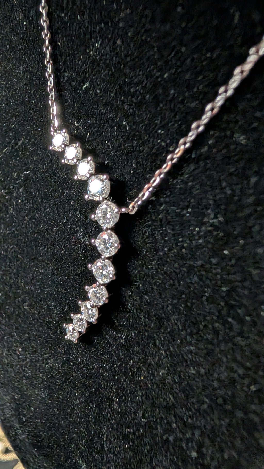 Galactic Ice 0.2CT Falling Star Cascade Moissanite S925 Necklace