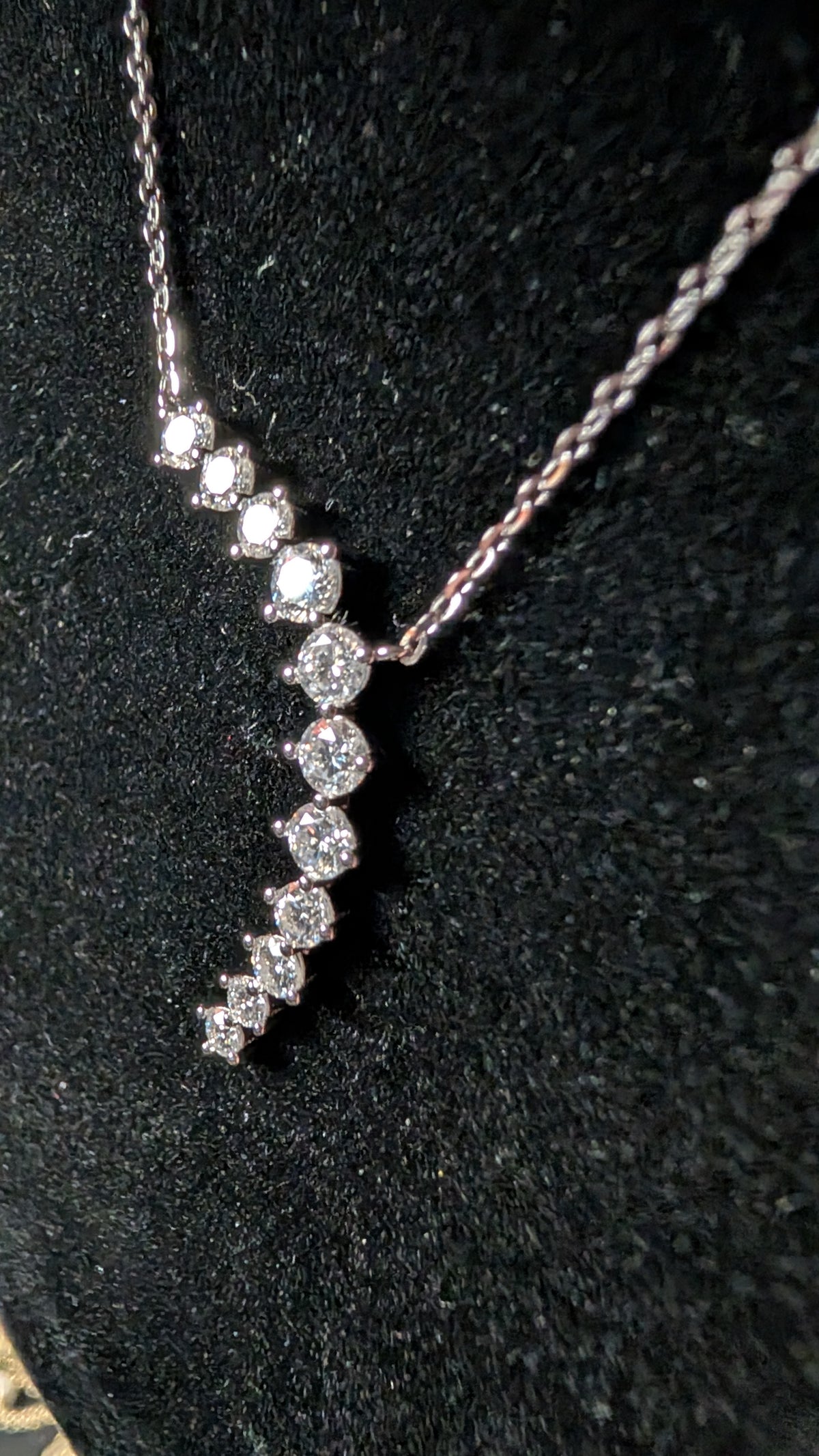 Galactic Ice 0.2CT Falling Star Cascade Moissanite S925 Necklace