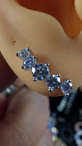 Galactic Ice Five Star Galaxy Moissanite S925 Earrings
